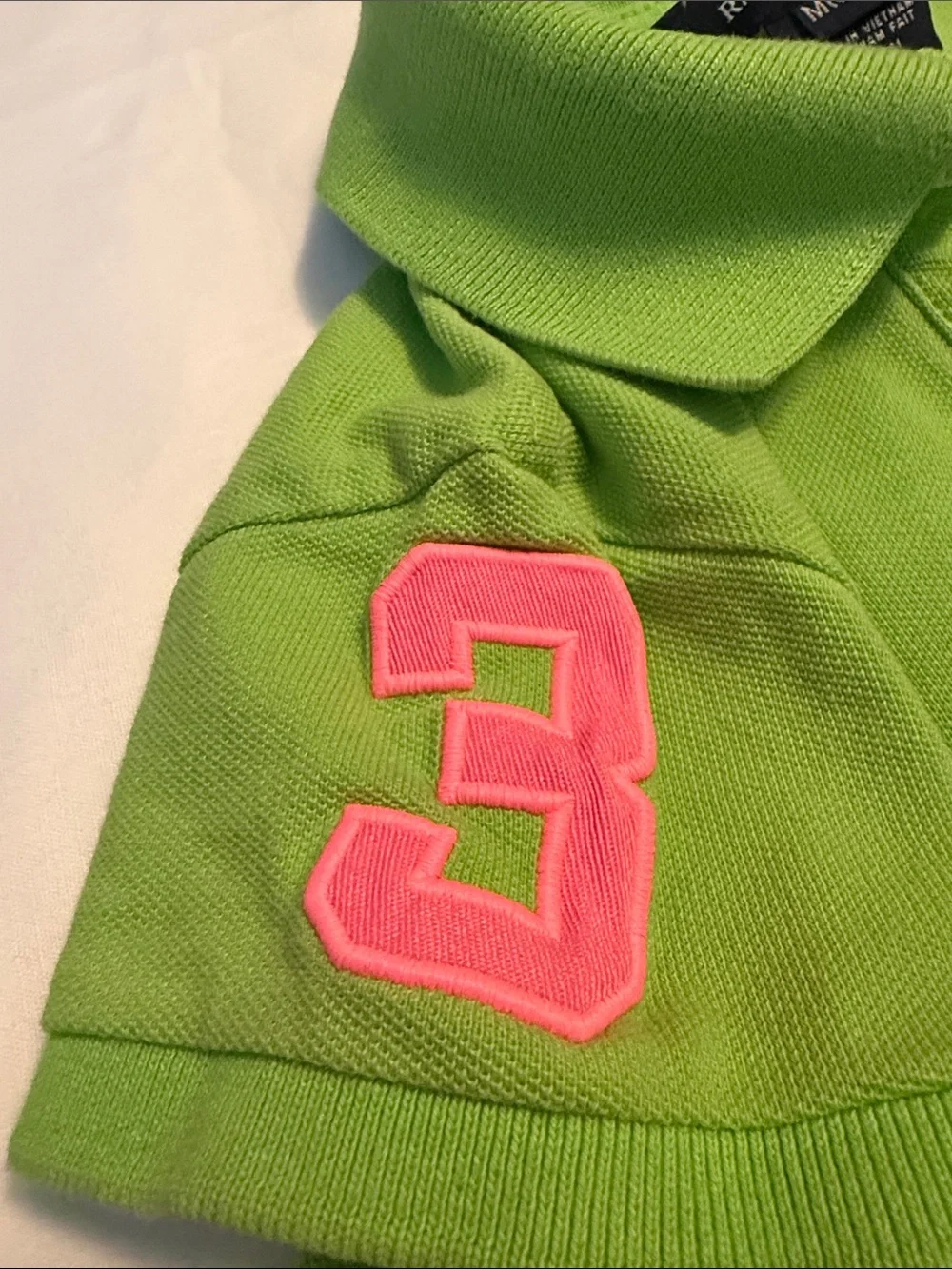 Ralph Lauren Lime Green Polo with Pink Pony